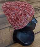 Czapka beanie, melanż, przejściowa - rękodzieło
