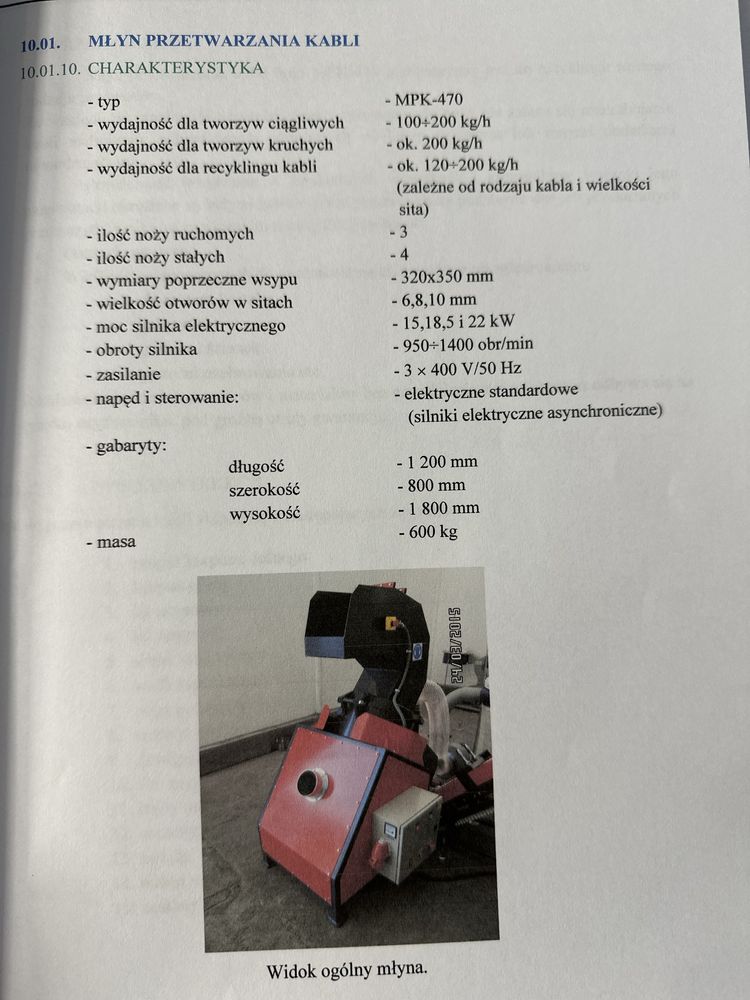 Maszyna do recyclingu kabli OKAZJA