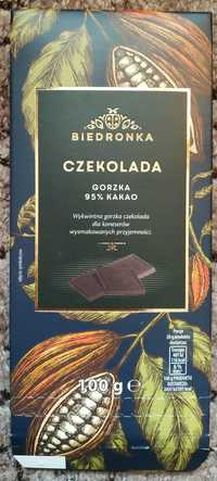 Wykwintna CZEKOLADA GORZKA 95% KAKAO tabliczka 100g tylko 3g cukru