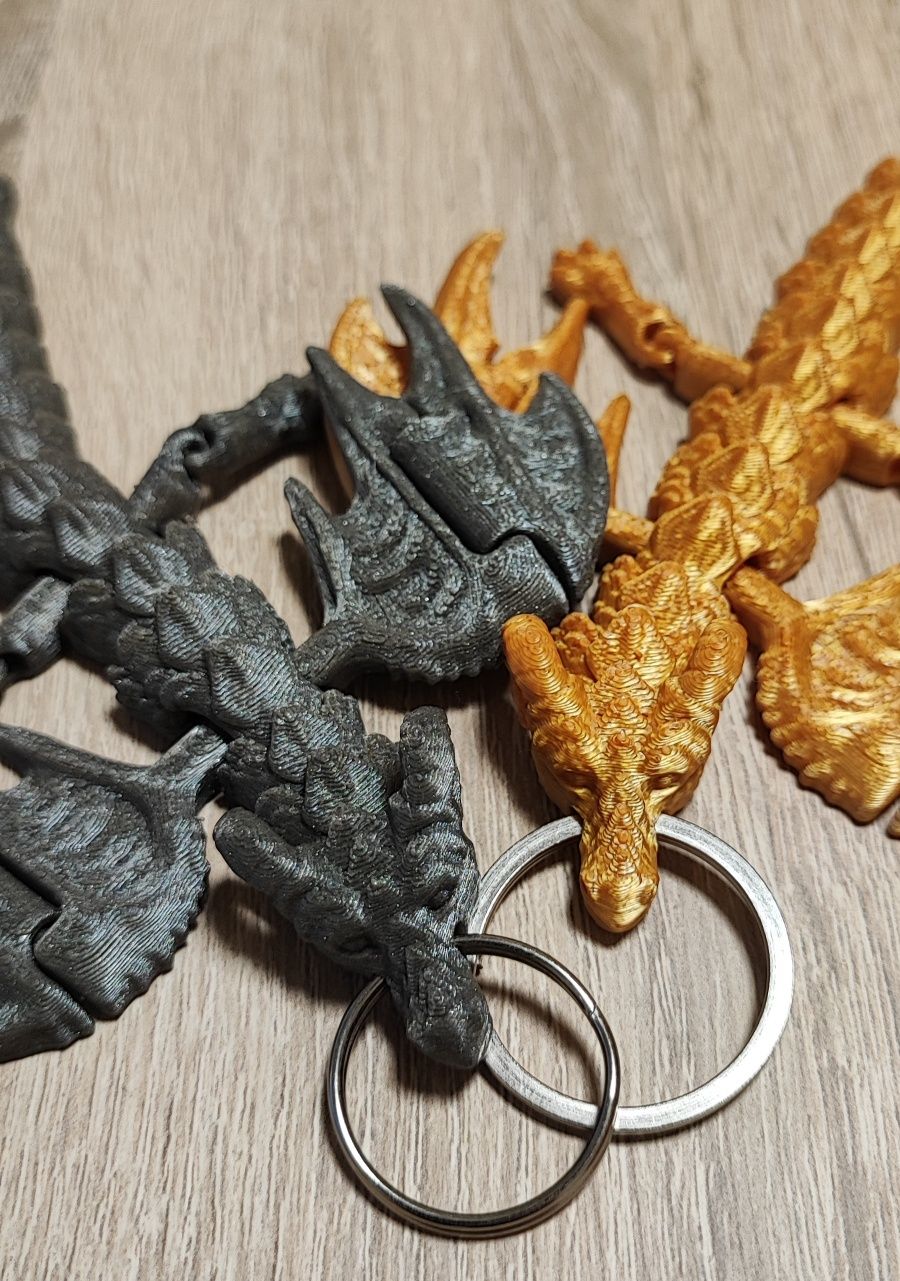 Brelok Flexi Dragon SMOK  - Druk 3D