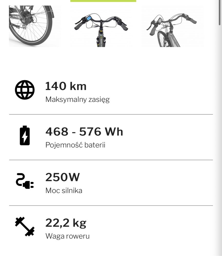 Ecobike Traffic - rower elektryczny 560 Wat.