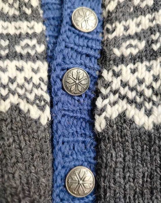 M L XL oversize tall wełniany sweter bluza norweski z kapturem unisex