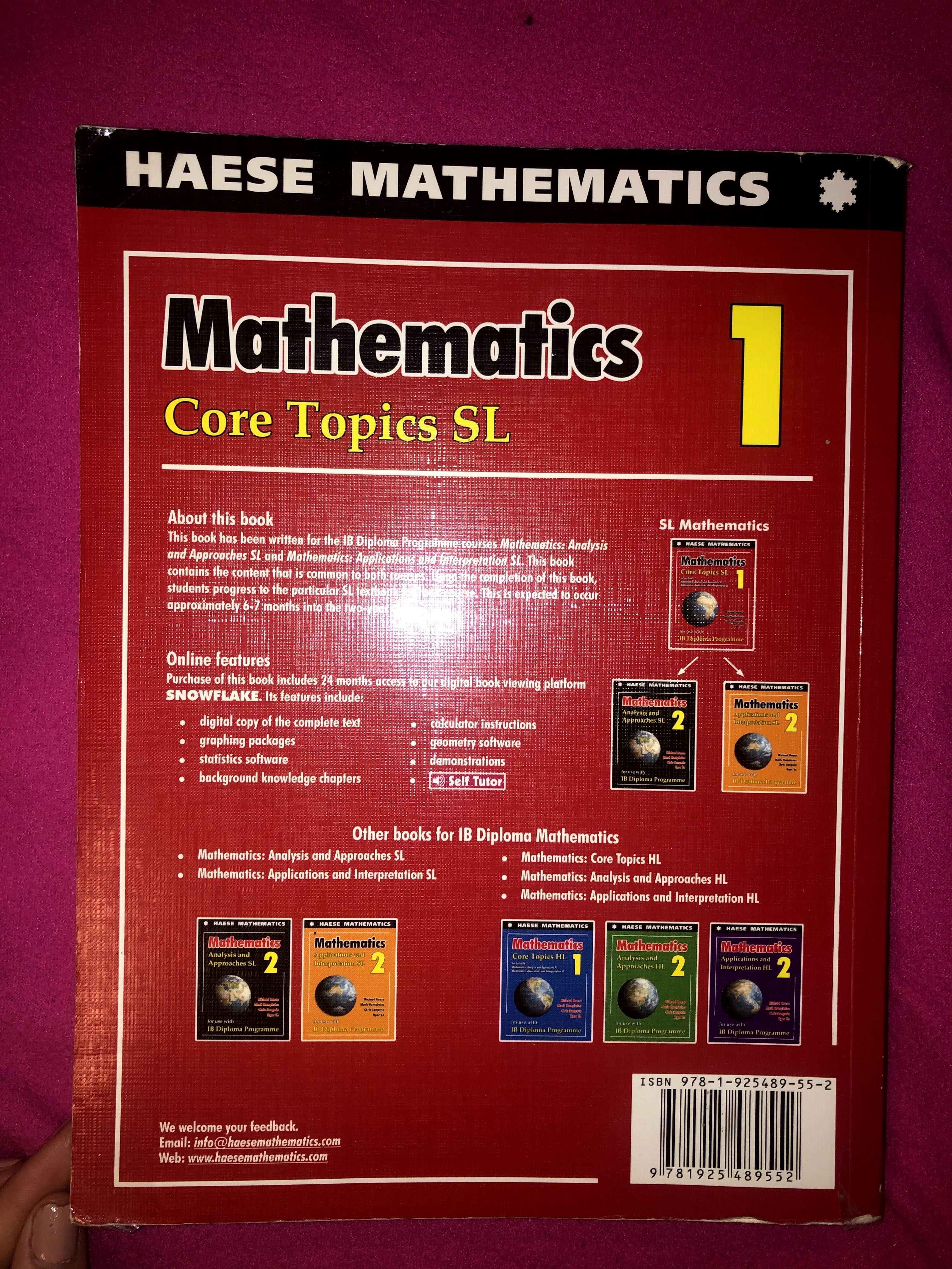 Mathematics Core Topics SL