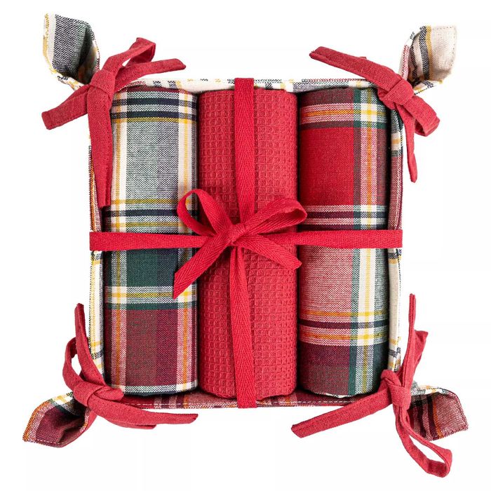 Bawełniana ściereczka kuchenna 3 pak w pudełku prezent