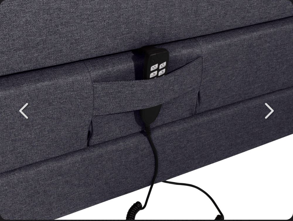 Cama com somier/cabeceira e colchão articulada