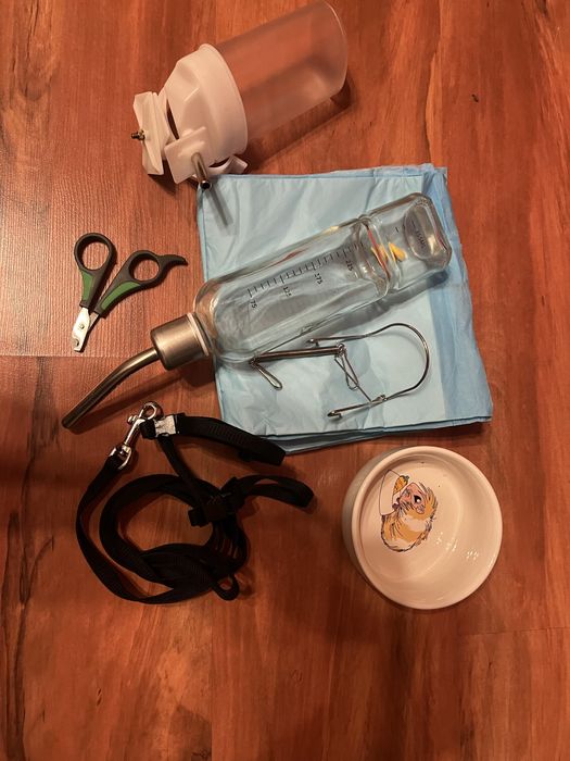 Poidełko miseczka obcinaczki smycz dla gryzoni