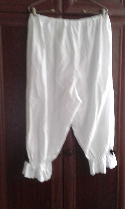 Белоснежные панталоны-шаровары с прошвой в викторианском стиле Батал