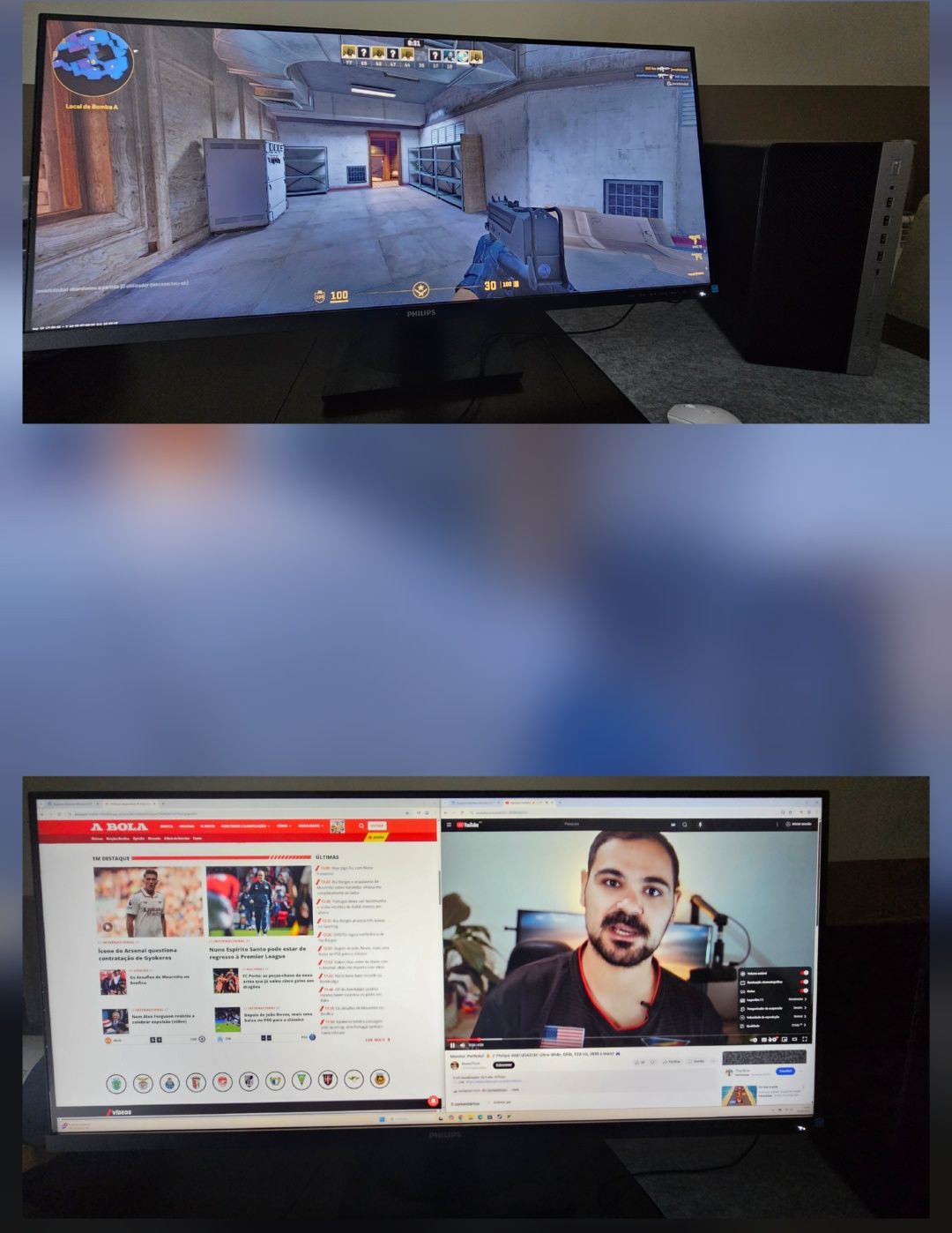 Philips 40B1U560 40" 120hz quase Novo + Pc HP ProDesk 600 G3 MT