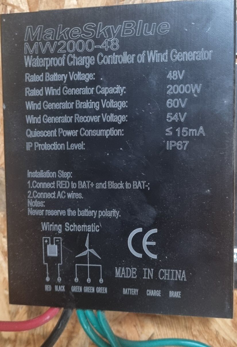 Turbina wiatrowa Ista Breeze 2kW 48V/3F + maszt + regulator