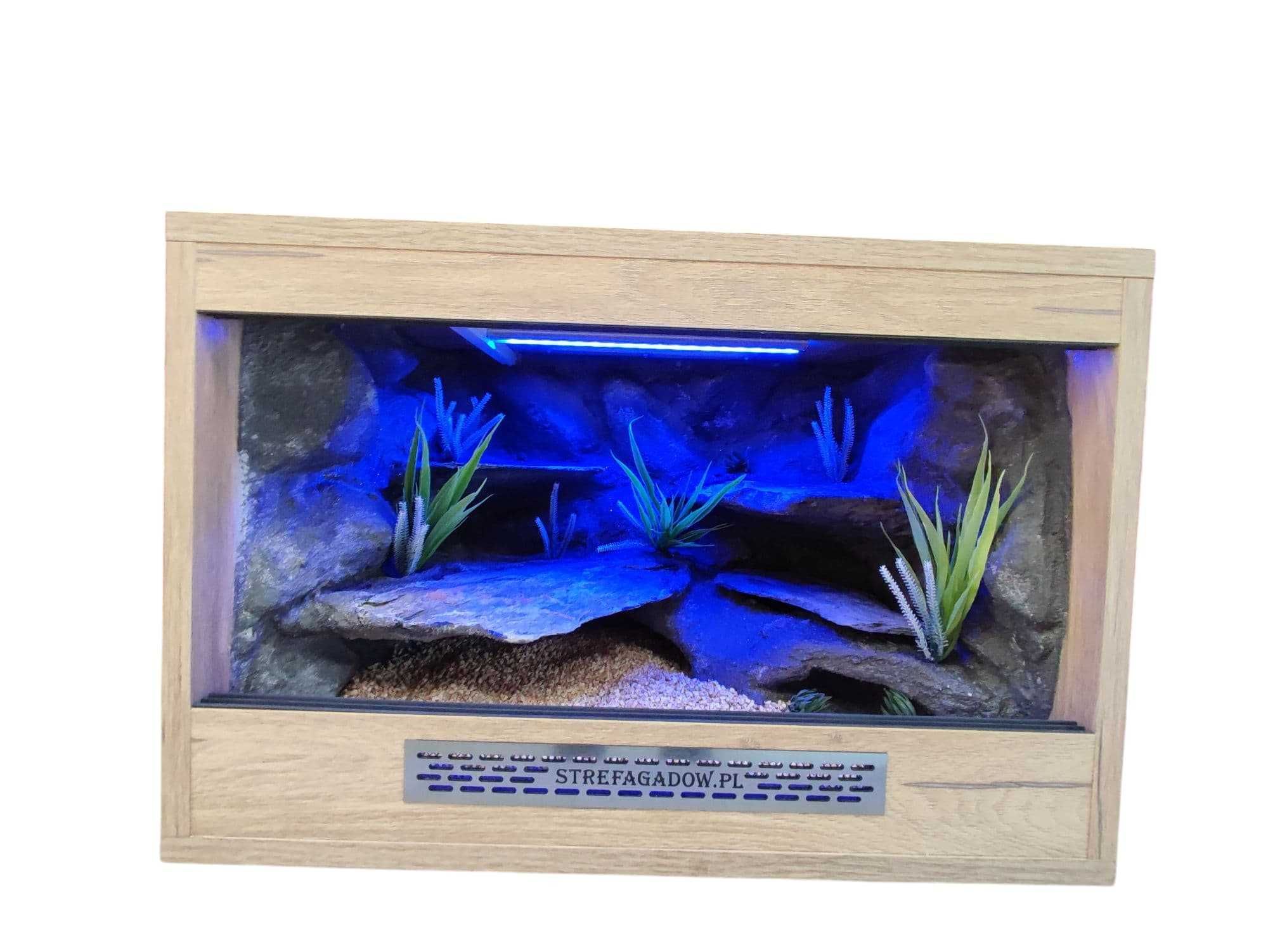 Terrarium pustynne nr717 60/40/40 dla gekona lamparciego DOSTĘPNE