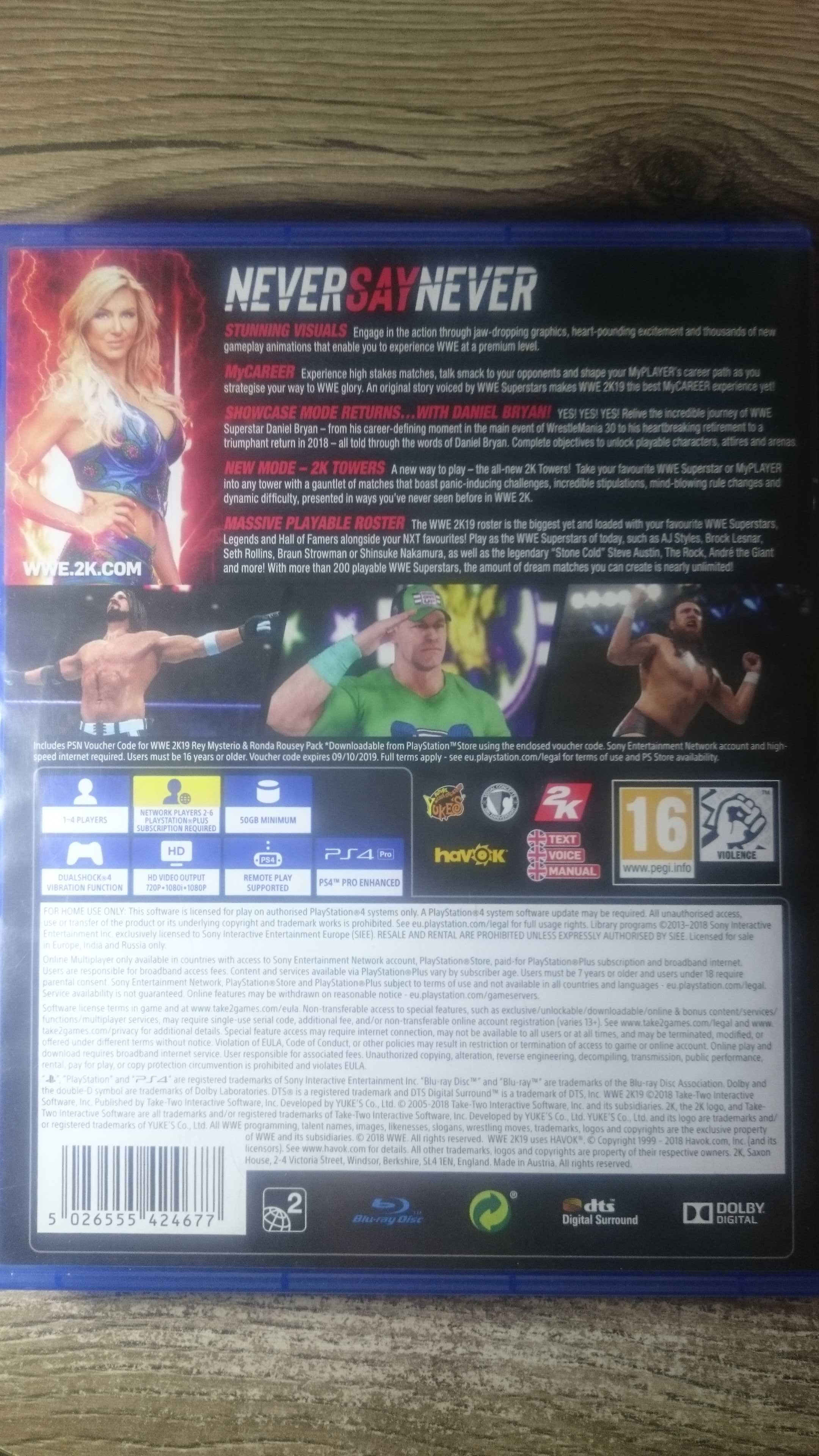 W2k19 ps4 playstation 4 wrestling fifa lego ufc mortal gta
