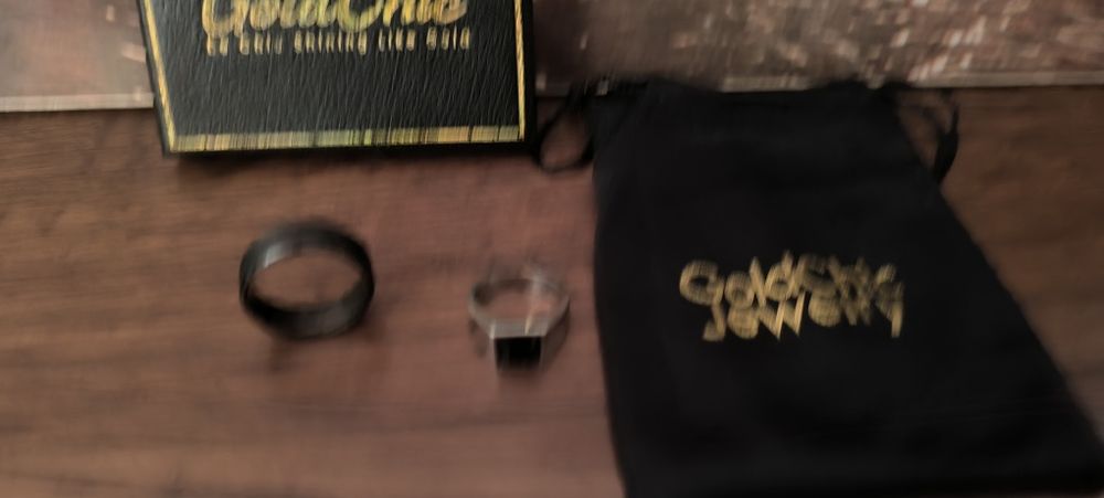 Anel preto de tungsténio