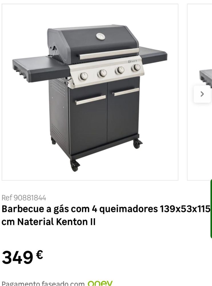 Grelhador a gás Naterial Kenton II com 4 queimadores.