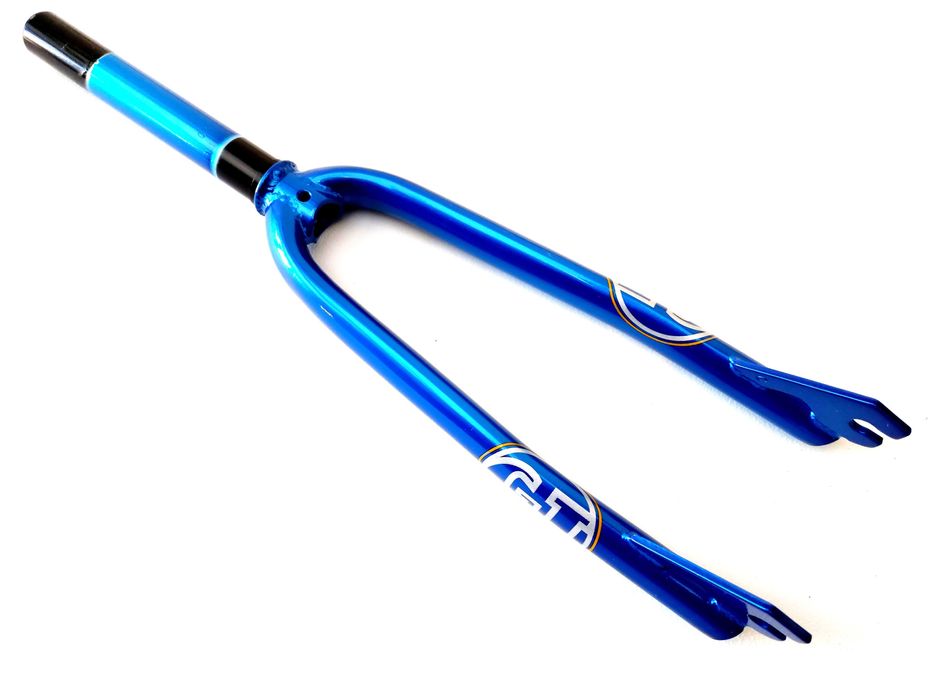 Nowy Lekki Widelec NOS GT Cr-Mo Racing BMX 1 1/8" 20" Niebieski