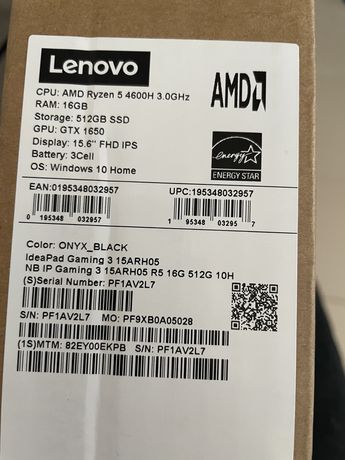 Lenovo ryzen 5, 16gb ram/ 512 ssd