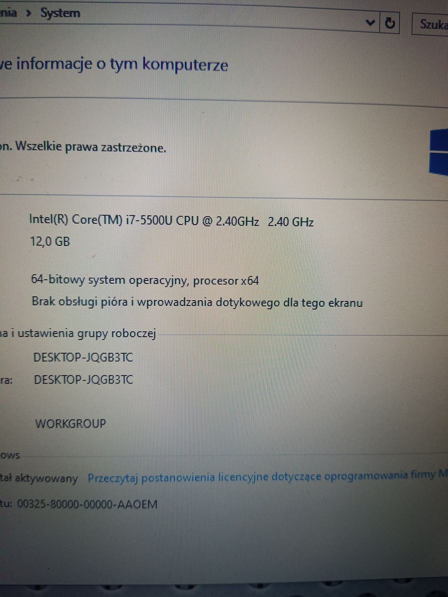 Laptop Dell 17 5758 NVIDIA i7 SSD