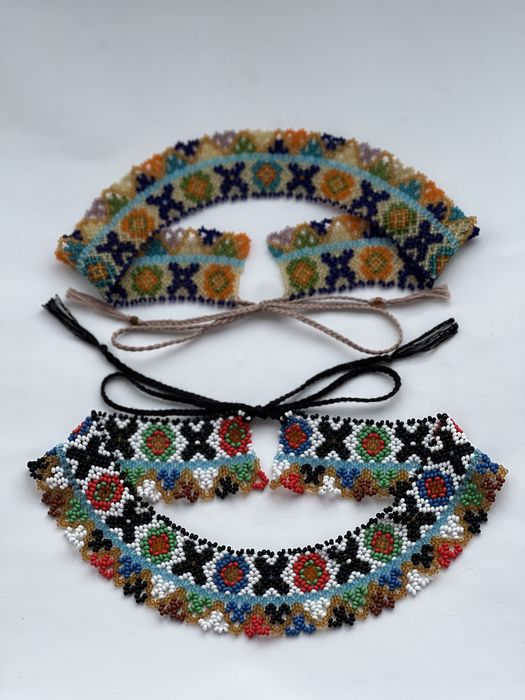 Дводільна силянка з матового бісеру / силянка / прикраса з бісеру