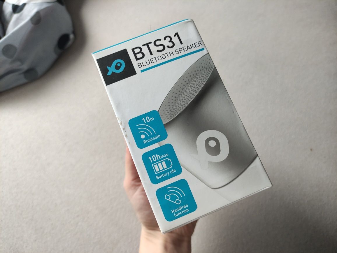 Głośnik przenośny poss BTS31 Bluetooth srebrny nowy