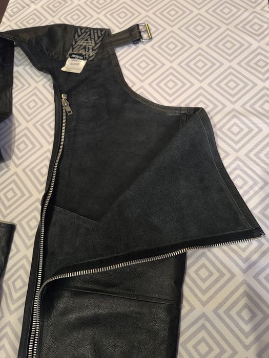 Spodnie męskie motocyklowe CHAPS Gruba Bydlęca Naturalna Skóra 2XL