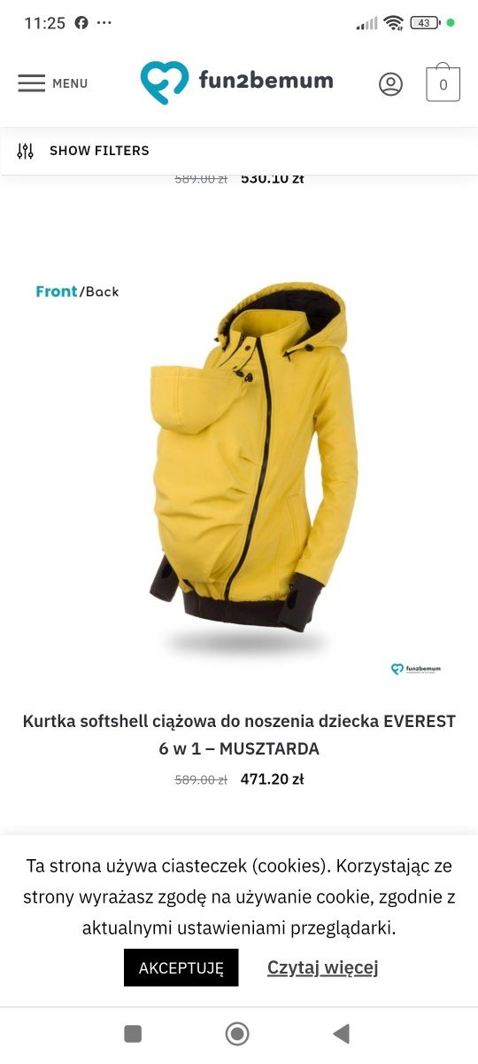 Kurtka Softshell Fun2BeMum do noszenia