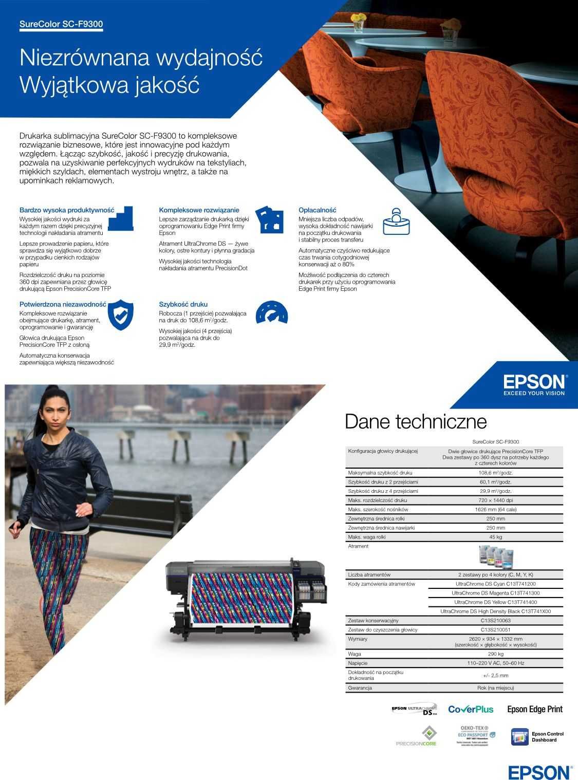 EPSON SC-F9300 drukarka sublimacyjna wielkoformatowa