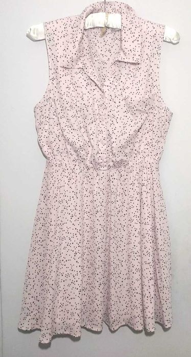 Sukienka H&M pudrowy róż w gwiazdki r. 38/40