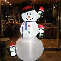 Boneco de neve insuflável de Natal LED, novo