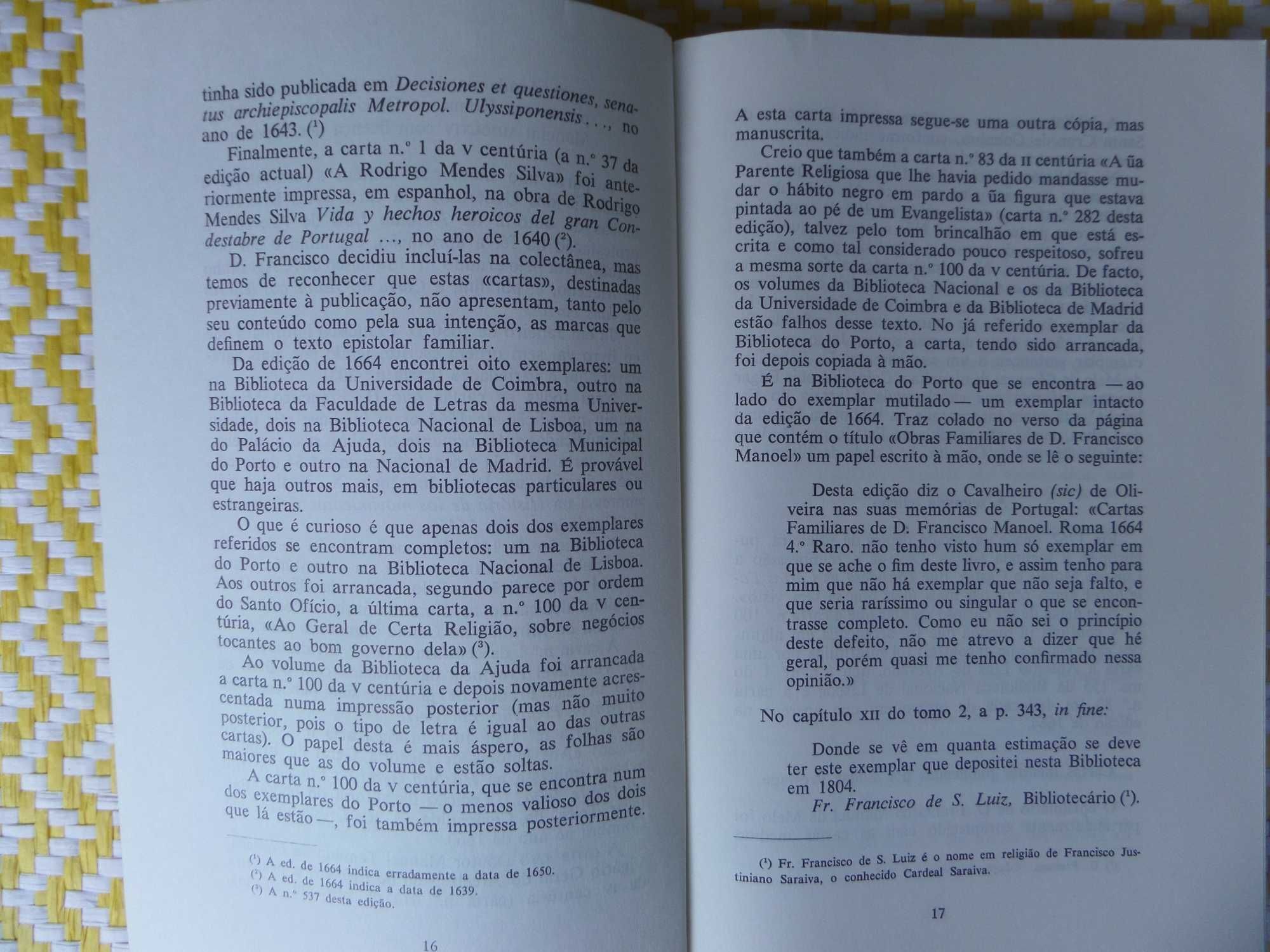 CARTAS FAMILIARES
(D. Francisco Manuel de MELO).