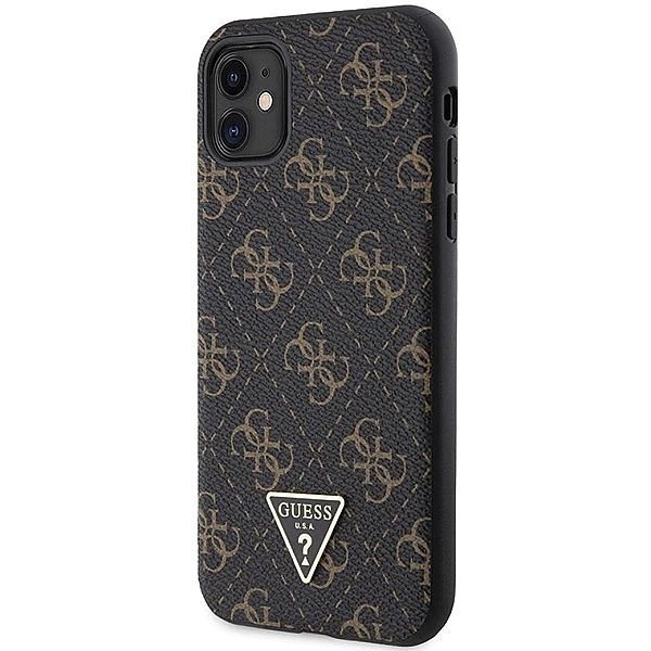 Etui Guess 4G Triangle Metal Logo na iPhone 11 / XR - czarne