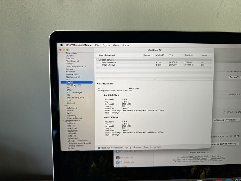 Apple MacBook Air 13” 1,6GHz/8GB/128GB