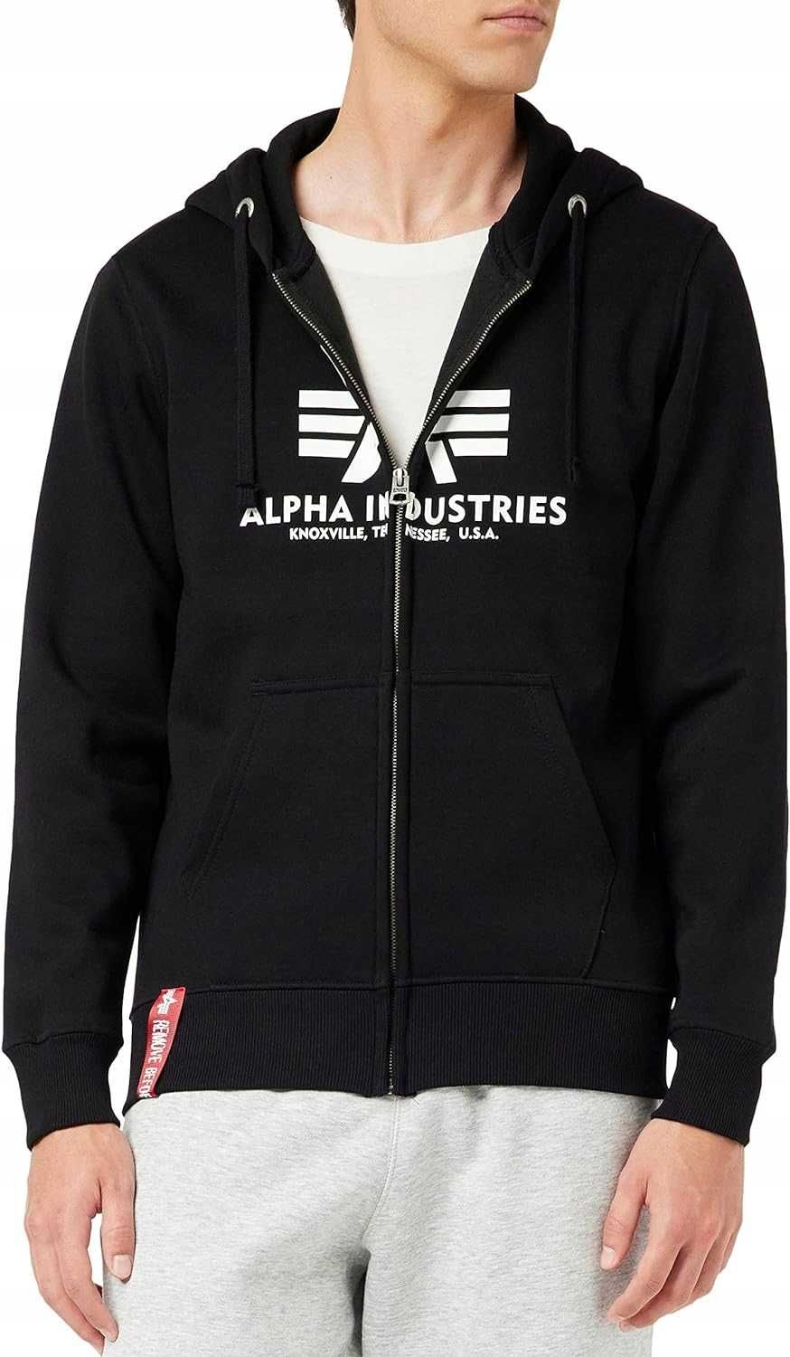 Męska Bluza Z Kapturem ALPHA INDUSTRIES Remove Before Flight Czarny L
