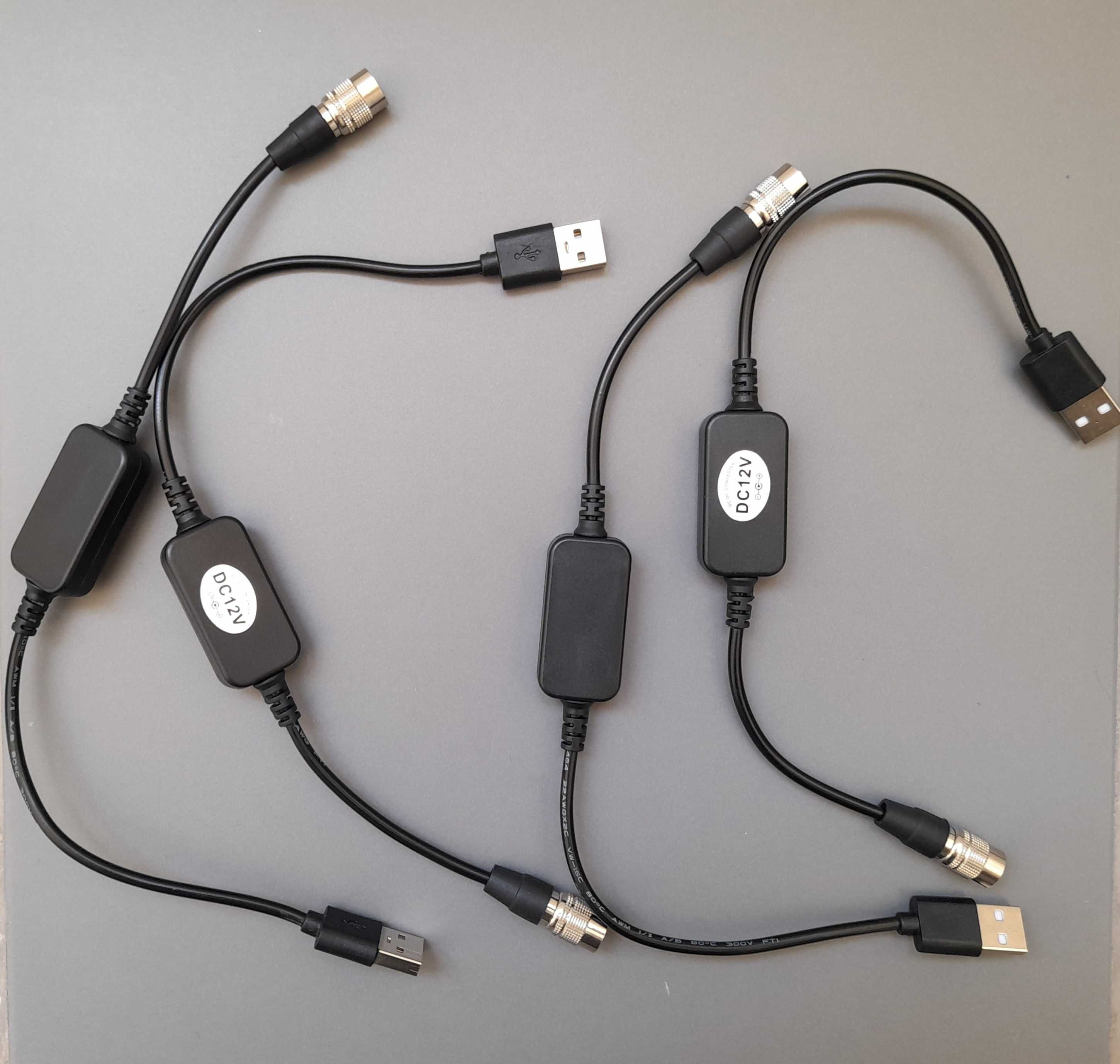 Cabo(s) USB para HIROSE c/ regulador tensão DC12V #novos