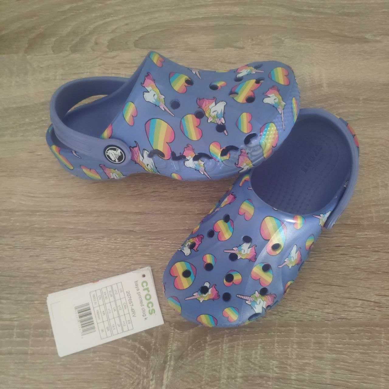 Детские Кроксы Crocs Kids' Baya Printed Clog С 12,  Только оригинал