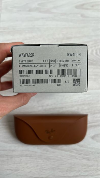 RAY-BAN META WAYFARER Clear/Graphite Green Transitions®