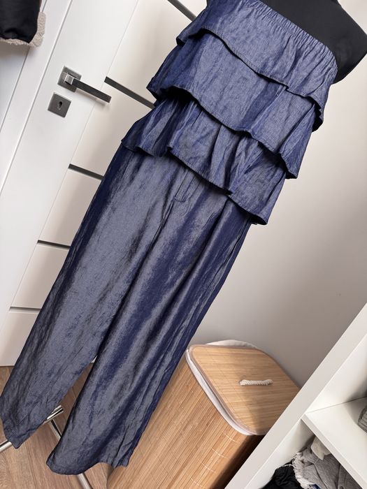 Komplet falbany jeans