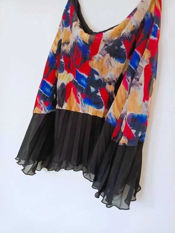 Piękna, plisowana, asymetryczna spódnica Mango L XL