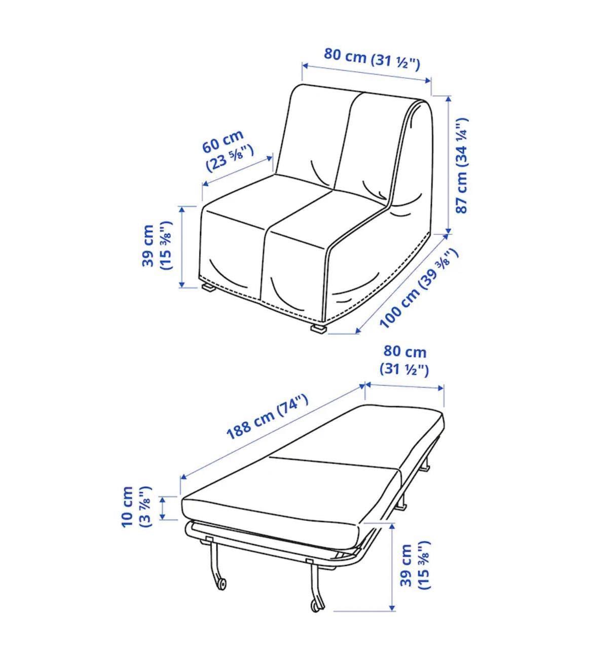 Sofá cama Ikea, em excelente estado