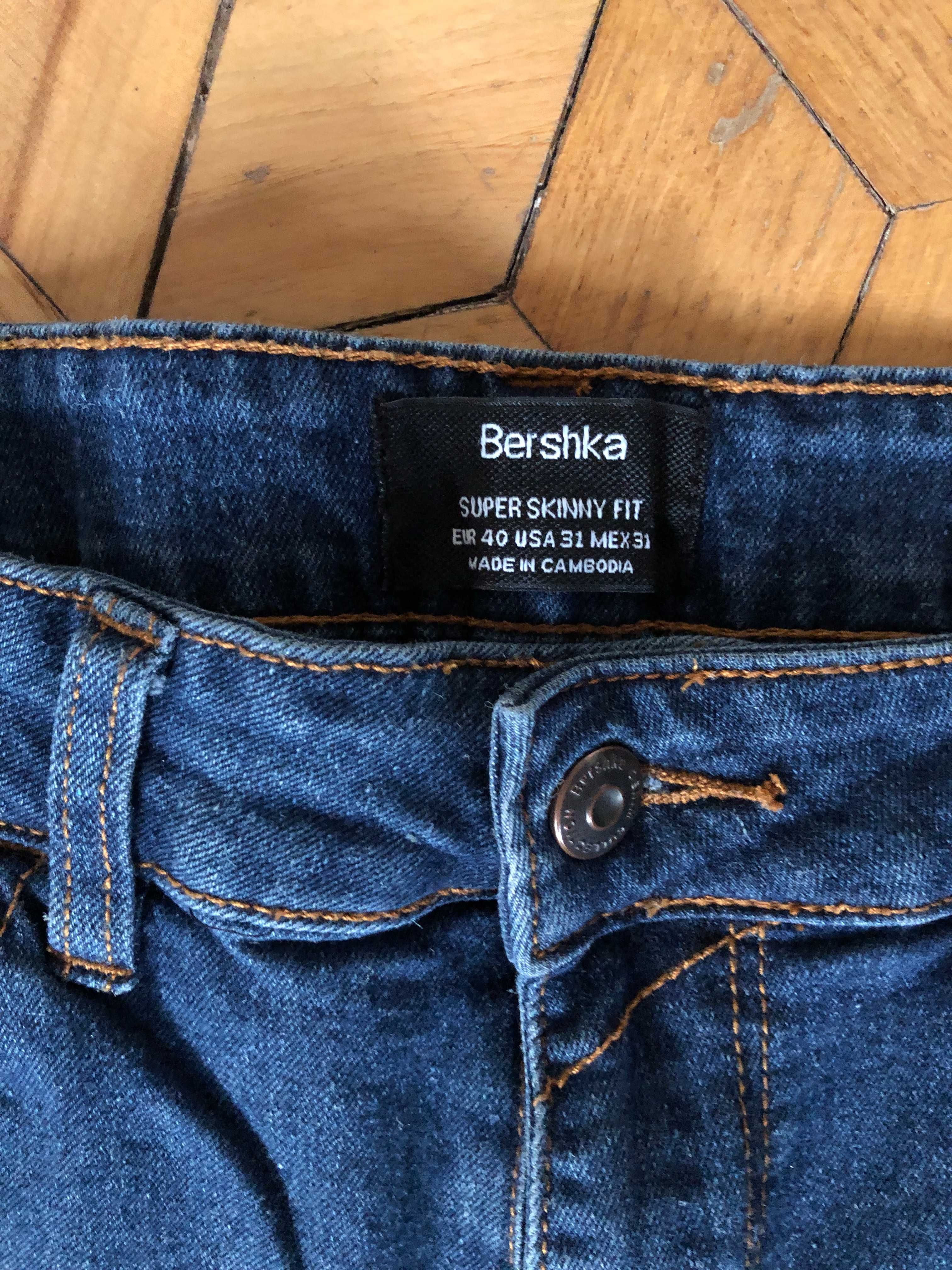 Spodnie jeansy Bershka super skinny fit 40