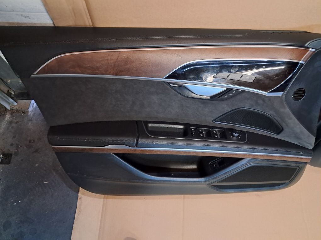 Boczki drzwi Audi A8 D5 4n long pełna skóra z alkantarą Europa