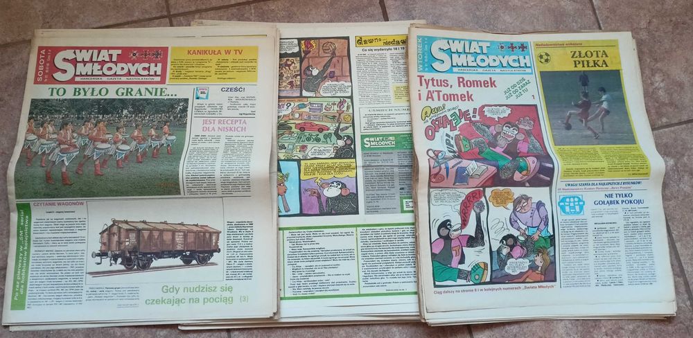 Świat Młodych 38 szt. Tytus Romek i A'tomek. 1985 rok