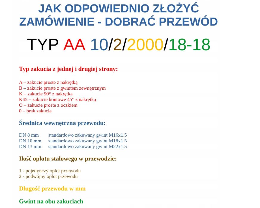 Przewód Wąż Hydrauliczny AB1000 DN8 16/16 360bar