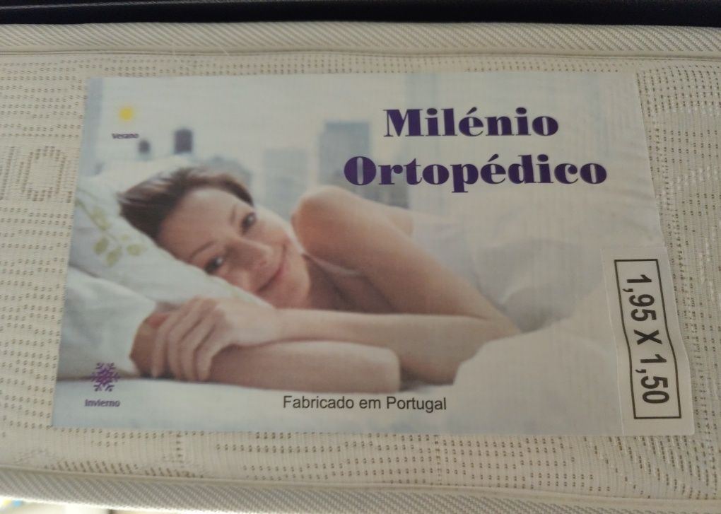 Vendo colchão novo Milénio Ortopédico de molas, quero desocopar