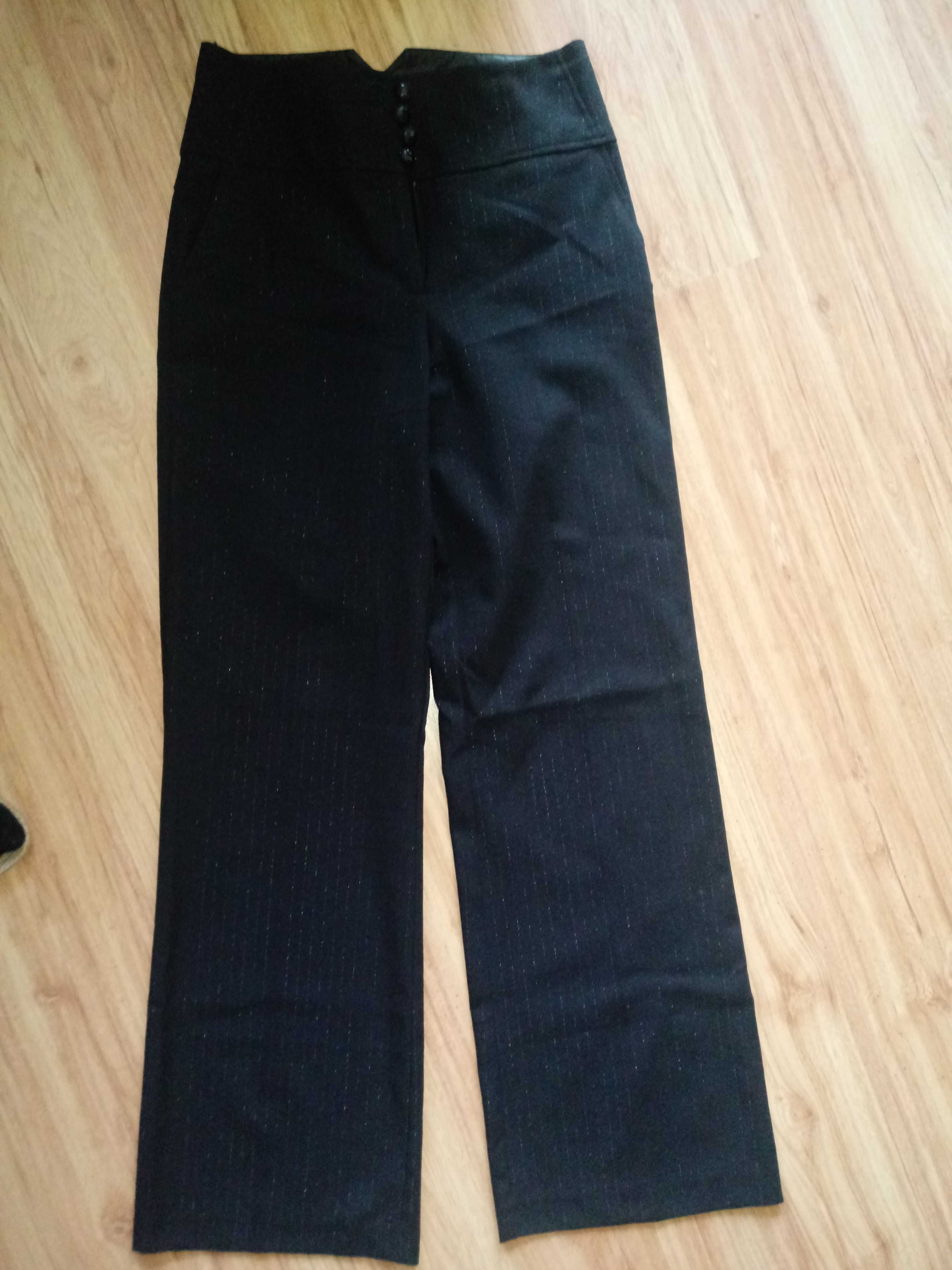Eleganckie czarne spodnie f&f long