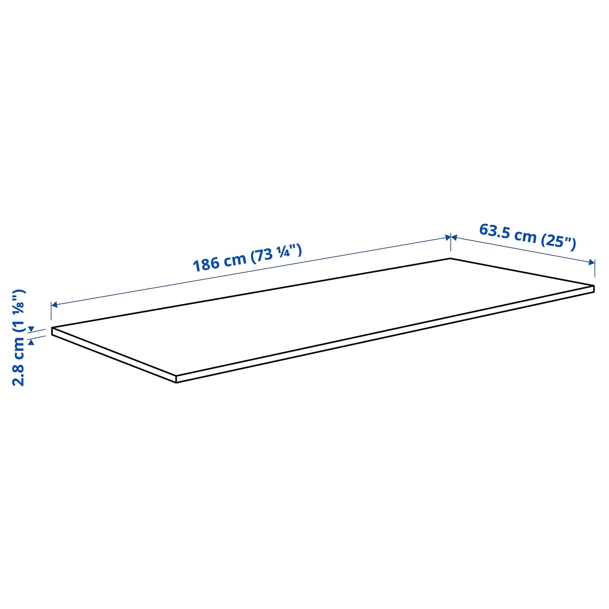 Стільниця 186х2,8 см IKEA EKBACKEN, 303.954.39