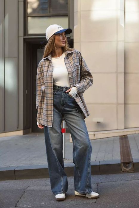 Джинси Wide Leg сині