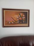 Quadro decorativo com flores e partitura – estilo clássico
