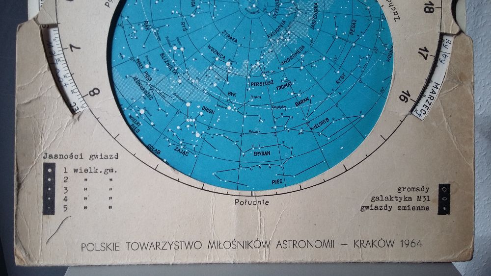 I wydanie, 1964r., PRL, PTMA Stara Obrotowa mapa nieba, kolekcjonerska