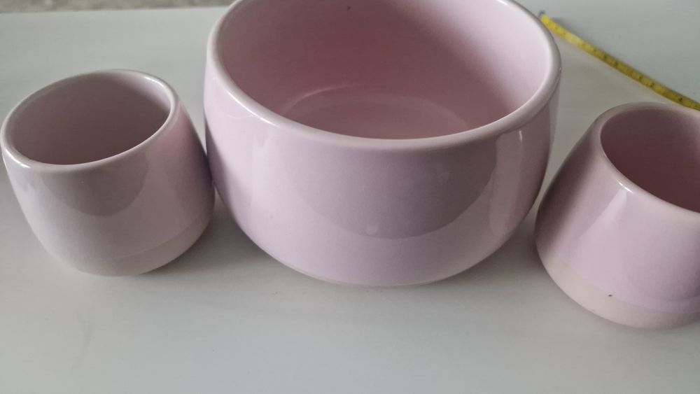 Osłonki na doniczki Ikea różowe pudrowe