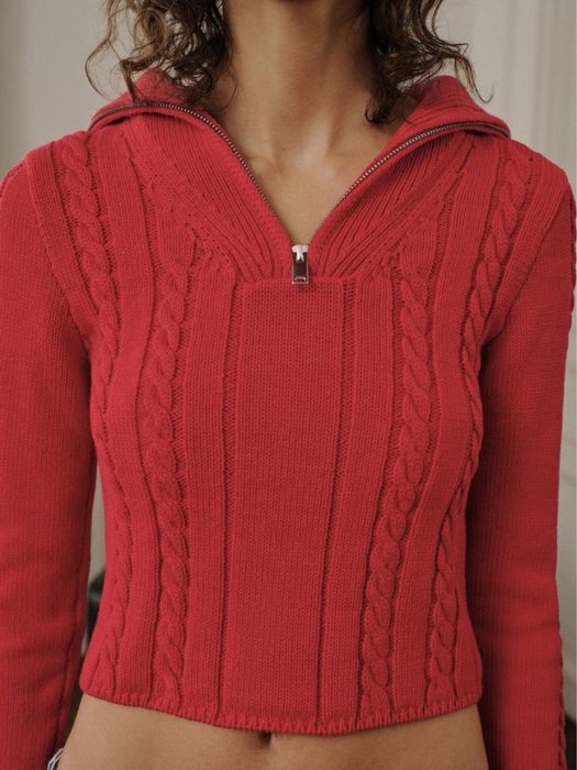 Свитер зара красный