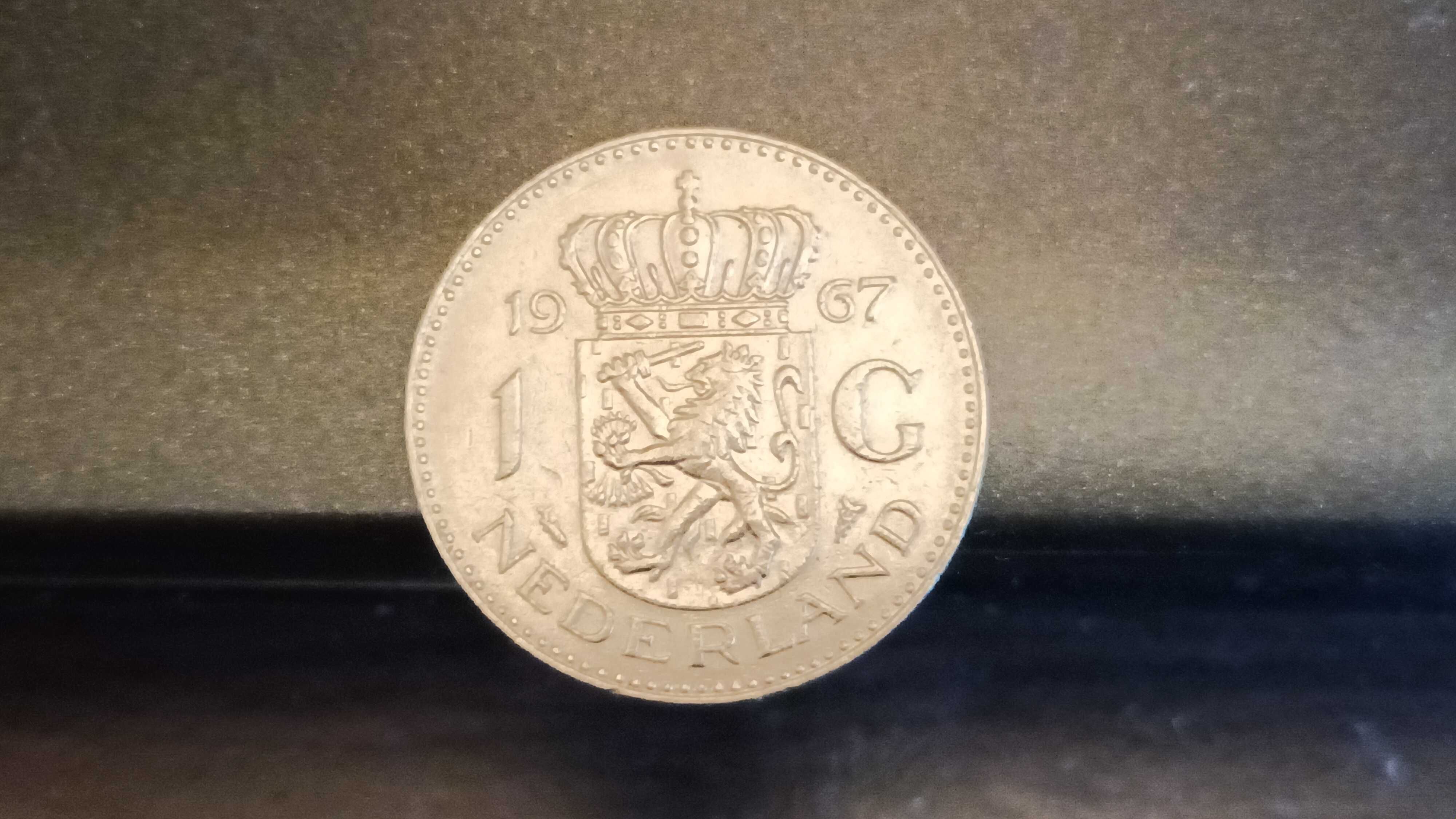 Moneta, Holandia, Juliana, 1 Gulden, 1967 Stan